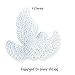 BANBERRY DESIGNS White Christmas Decorations – Set of 39 Sparkling Glittery Christmas Tree Ornaments - Trees, Doves, Angels, Snowflakes, Merry Christmas – Shatterproof Ornaments
