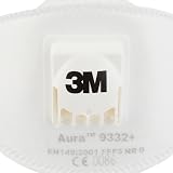 3M Aura 9332+ FFP3 Valved Disposable Particulate Respirator Face Mask Pack view 2