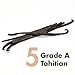 Gya Labs Grade A Tahitian Vanilla Beans (5 Beans Pack) for Home Baking & Chefs - Pure, Gourmet Grade 5 to 7 inches Vanilla Pods - Smoky, Sweet & Rich flavor for Desserts, Cooking & Extract Making