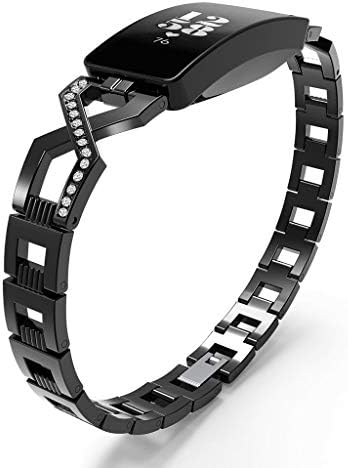 for Fitbit Inspire/Inspire HR Watch Strap, Fashion Luxury Replacement Metal Crystal Watch Strap Wrist Band for Fitbit Inspire/Inspire HR Women/Men