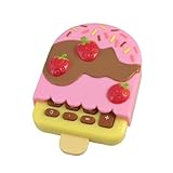 Uxcell a12112000ux0201 Ice Cream Shape 8 Digits LCD Display Calculator, Yellow/Brown