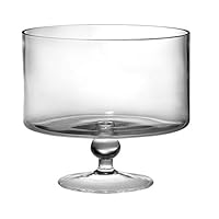 Barski European Beautiful Hand Made Glass Large Trifle Bowl, 9.5"D , 170 oz (over 5 quarts) Clear