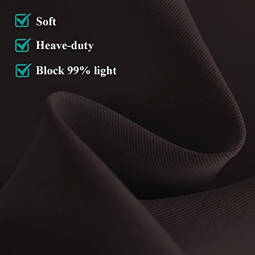 NICETOWN Living Room Blackout Cornice Valance Adjustable Blackout Curtain Window Treatment, Suiting 62-82 inches Cornice Kit (Single Piece, Toffee Brown)