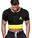 NINGMI Sauna Suit for Men Short Sweat Suits Neoprene Body Shaper Sauna Shirt Workout Waist Trainer Vest Tummy