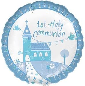 Amscan 3570901 Communion Church Blue Standard Foil Balloon