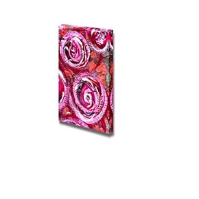 Canvas Prints Wall Art - Macro Detail of Grunge Watercolor Painted Floral Background | Modern Wall Decor/Home Decoration Stretched Gallery Canvas Wrap Giclee Print. Ready to Hang - 12" x 18"
