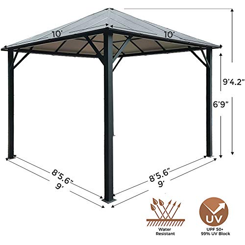 ASTEROUTDOOR Outdoor Aluminum Hardtop Gazebo for Patios, Insulated