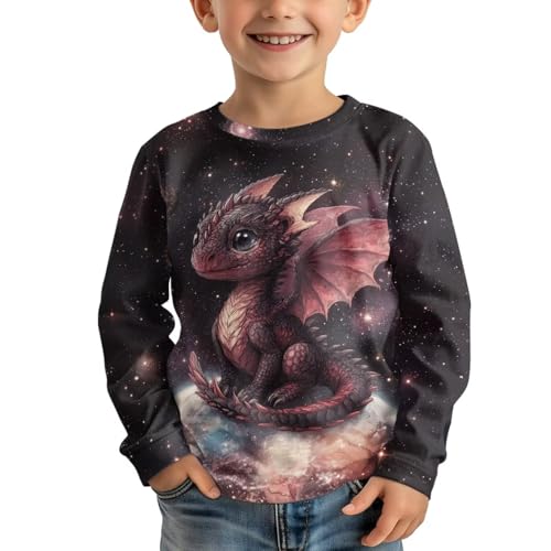 WELLFLYHOM Dragon Planet Tee Tops