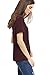 ROMWE Women's Casual Solid Short Sleeve Criss Cross T-Shirt Tee Top Burgundy M