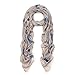 TrendsBlue Premium Stallion Horses Animal Print Scarf, Frayed End Beige w/Stars, Beige