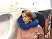 J & U Travel Pillow- For Airplane, Bus, Train & Car- Neck Support Cervical Pillow For Traveling, Sleeping & Office - Best Solution For Relief From Neck Pain Soft & Comfy-Blue