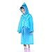 Silkclo 2 Pack Kids Children Rain Ponchos,Portable Reusable Raincoat with Hood and Sleeves,for Theme Parks, Sporting Events, Camping, Traveling, Concerts Or Some Emergencies (Blue)