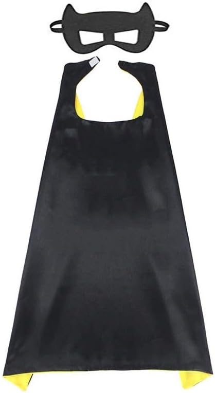 Mask and Cape, Dress Up Costume Accessories for Halloween Party Cosplay for Boys Girls