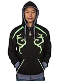 JINX World of Warcraft: Legion Men's Illidan Premium Zip-Up Hoodie (Black, Small)