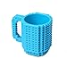 OliaDesign Blue Build-On Brick Mug - BPA-free 12oz