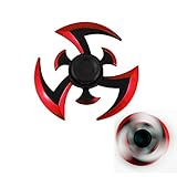 Spinner Fidget, Newest Handspinner Tri-Spinner Hand Spinner Fidget, Hybird Bearing Kids Adult Focus Desk Toy, New Style Toy for Focus Stress Reducer Relieve (Red)
