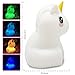 FANT.LUX Unicorn Night Lights for Kids, Cute Nursery Baby Night Light with Touch Sensor & Remote Control, Rechargeable Soft Silicone Nightlight for Children, Color Changing Besides Lamp - Size L