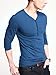 iloveSIA Mens Henley T-Shirts Long Sleeve with Button Placket
