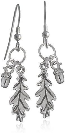 Oak Leaf and Acorn Charms Earrings, hand made in Sterling Silver