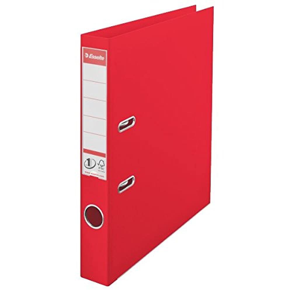 Esselte A4 Lever Arch File, Red, 52mm Spine, Plastic, Vivida Range, 624072, 1 unit