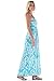 Betsy Red Couture Women's and Plus Size Ruched Strapless Soft Knit Maxi Dress (2X, Sky Blue/White Damask)