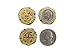 Metal Pirate Coins 144 Zinc Doubloon Replicas Fantasy Metal Coin Pirate Treasure Antique Finishes by Well Pack Box