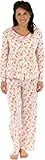 Sleepyheads Women's Sleepwear Cotton Long Sleeve Button Up Pajama Pj Set