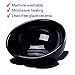 YMAXGO CeramicsTilted Single Food Feeding Bowl for French Bulldogs/Cats, Double Non-Slip Design (Black)