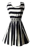 2014 Fashion Summer Pleated Knee-length Reversible Skater Sun Dress for Women