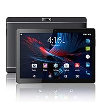 Tablet 10.1 Inch Android 7.0 3G Phone Tablets with 2GB RAM+32GB ROM Dual Sim Card 2MP+ 5MP Camera, WiFi, Bluetooth, GPS, Quad Core, HD Touchscreen, Support 3G Phone Call (Black)