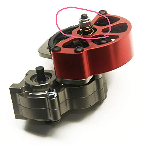 1/10 RC car Truck Full Metal Assembled Transmission Gearbox Tranny with Straight Gear for RC Axial SCX10 D90(Titanium Red)