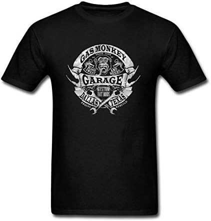 Hohon Designer Gas Monkey Banner Wrenches Tshirt for Man Black M