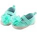 Voberry Infant Toddlers Baby Girls Soft Soled Flower Crib Shoes Girls Mary Jane Flat Shoes (0~6 Month, Green)