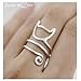 Helen de Lete Innovative Lovely Cat Kitty Sterling Silver Ring Small Size