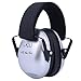 Kids Ear Protection Safety Ear Muffs, Adjustable Noise Reduction Ear Defenders for Studying Fireworks Construction Shooting Hunting Season, Suitable for Kids Small Adults, Silver
