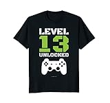 Level 13 Unlocked TShirt - 13th Gamer Birthday Party Gift