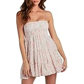 EG CHRIS G Summer Dresses for Women Strapless Tube Top Mini Dresses Beach Boho Sundress 2025