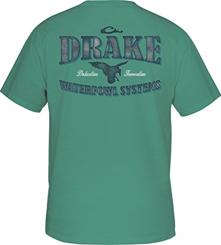 Drake Waterfowl Systems Short Sleeve Sea Blue T-Shirt-Large
