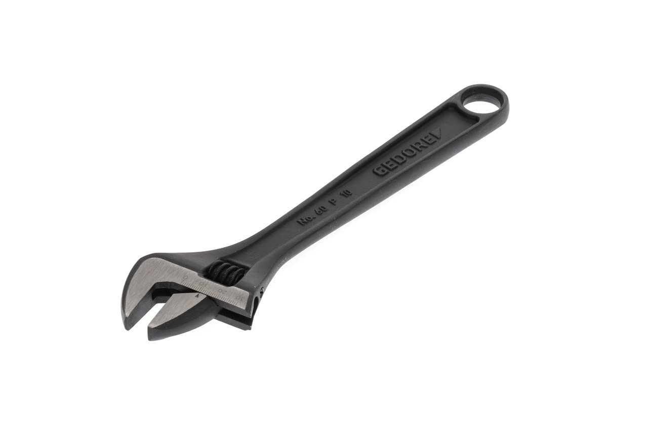 GEDORE Single Open-Ended Adjustable Spanner, AF 30 mm (1 3/16"), Scale, Swedish Pattern, Phosphated, 60 CP 10