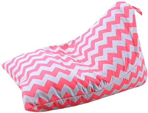 SMILEQ Kids Stuffed Animal Plush Toy Storage Bean Bag Soft Pouch Stripe Fabric Chair (65 x 95 x 55cm, D)