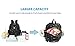 HARFING Waterproof Insulated Diaper Bag Backpack with Changing Pad & Stroller Straps, Large Capacity, Lightweight Travel Baby Gear Nappy Organizer for Mom & Dad,Black