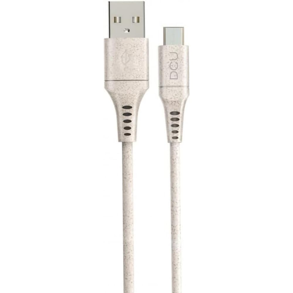 DCU Tecnologic | Micro USB Connection Charger | Micro USB to USB A ECO Friendly | Recycled and Biodegradable Materials | 100% Wheat Straw Connectors | 1.5 m