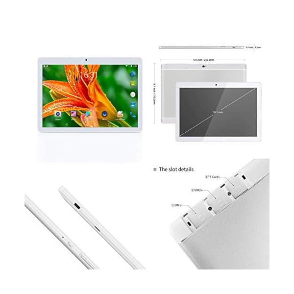 10-Inch-3G-Phablet-Android-81-Octa-Core-64GB-ROM-4GB-RAM-Call-Phone-Tablet-PC-Unlocked-Dual-Sim-Card-Slots-Bluetooth-GPS-WIFI-Netflix-Youtube-Resolution-1920-1280-display-TYD-108-Sliver 10 Inch 3G Phablet Android 8.1 Octa Core 64GB ROM 4GB RAM Call Phone Tablet PC, Unlocked Dual Sim Card Slots, Bluetooth…