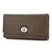 MUNDI File Master Pebble Pattern Womens Wallet Clutch Organizer With Zipper Pockets