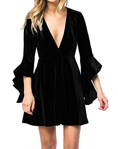 Inorin Womens Velvet Skater Dress Deep V Neck Bell Jamaica | Ubuy Inorin Womens Velvet Skater Dress Deep V Neck Bell Jamaica | Ubuy