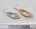 Gold and Luster Women Jewelry Drop Dangle Earrings Set Diamond Cut Silver And Gold Plated 2 Pairs (Medium Dangle 2.9