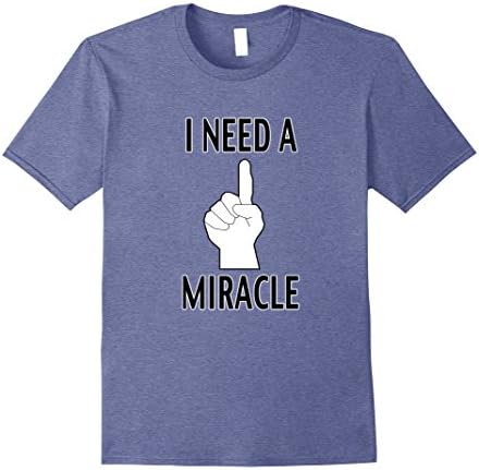 Men's I NEED A MIRACLE T SHIRT LOT, SHAKEDOWN, JAM Large Heather Blue