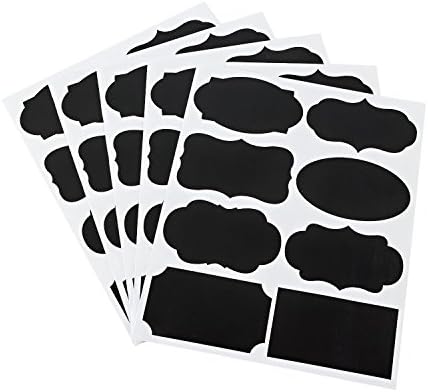 TEONE 40Pcs Removable Chalkboard Labels - Premium Stickers for Jars and Canisters