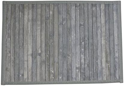 HOTEL 08308 Bamboo 24"X36" Floor Mat,Grey,24x36