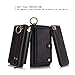 JAZ iPhone 7 Plus Wallet Case Zipper Purse Detachable Magnetic14 Card Slots Card Slots Money Pocket Clutch Leather Wallet Case for iPhone 8 Plus / 7 Plus Black